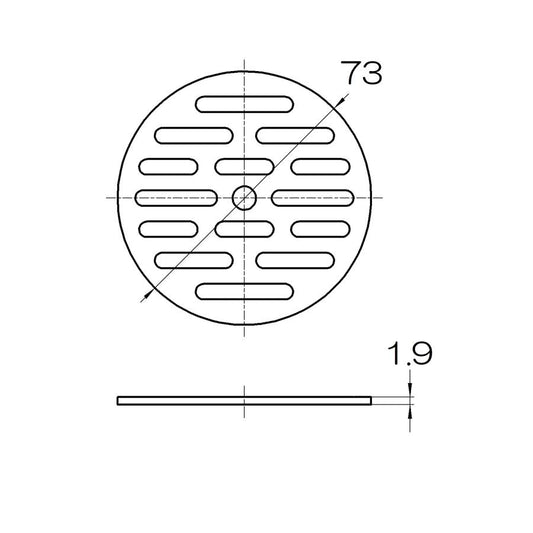 在庫限り【訳あり】SANEI 排水用皿 直径73mm H40F-73 三栄水栓製作所 目皿 排水口 排水ユニット ※パッケージにシール跡等があります