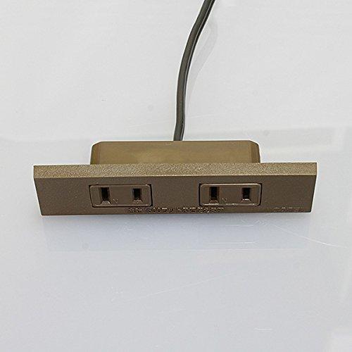 ノア 家具用コンセント(什器用) 2ヶ口コンセント 茶 VFFコード2m ネジ止め式 1500Wまで NC-1506ネジ用茶 ノアテック