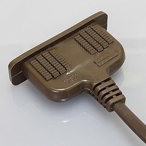 ノア 家具用コンセント(什器用) 2ヶ口コンセント 茶 VCTFKコード2m ワンタッチ式 1500Wまで NC-1502茶 ノアテック