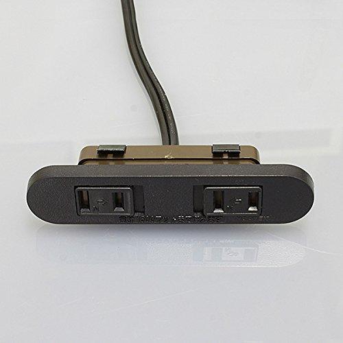 ノア NOATEK(ノアテック) 家具用コンセント(什器用) 2ヶ口スライドコンセント 黒 VFFコード2m ワンタッチ式 1500Wまで NC-1522黒