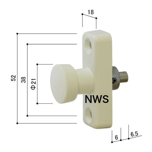 YKKAP 交換用部品 通風ドア用 障子ロック (HH-3K-14020) DG:ダークグレイ 純正品 交換 取付ねじ2本付属