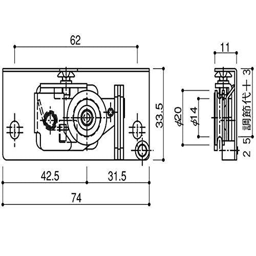 YKKAP メンテナンス部品 網戸用戸車 (HH-3K12594) CH:ステン 交換 修理 補修 開閉