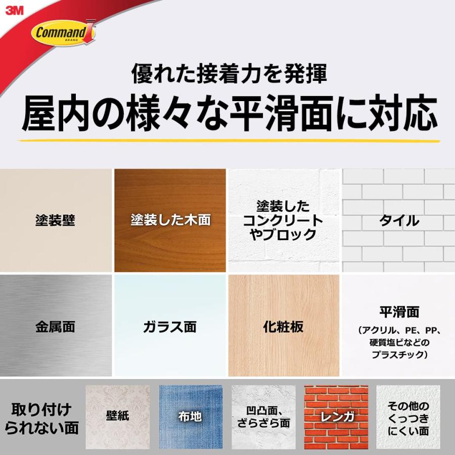 3M コマンド タブ キレイにはがせる 両面テープ Lサイズ 耐荷重2kg 8枚 CM3PL 穴をあけない 粘着テープ 掲示 固定 ポスター