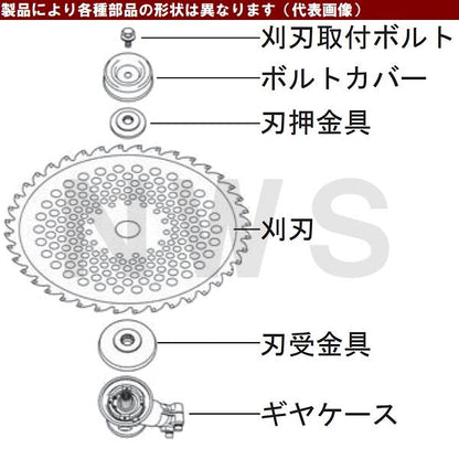 京セラ旧リョービ 純正在庫品 刈払機草刈機専用金具 刈刃取付用 刃押さえ六角ボルト ワッシャ付き M7×24黒(取付金具 刈刃用 刃押ボルト 取替 取換 パーツ 部品)