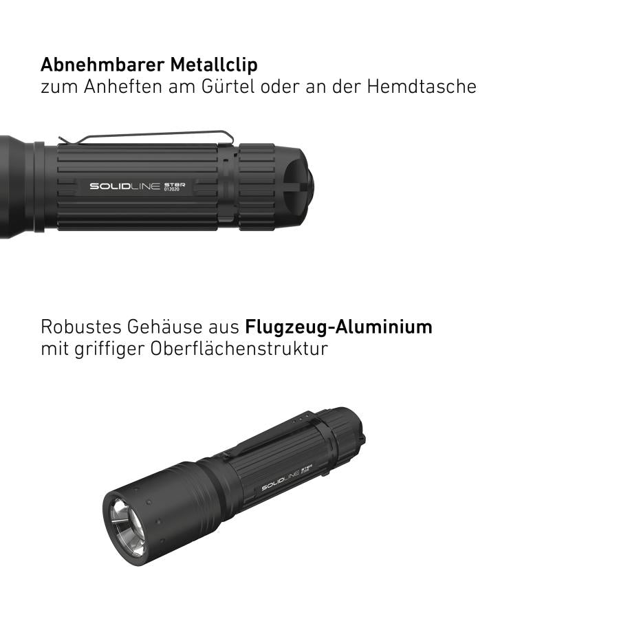 LEDLENSER レッドレンザー フラッシュライト Solidlineシリーズ LEDLENSER ST8R IP54 USB充電 600lm USBケーブル・専用充電池付き 502215 ハンディライト 照明