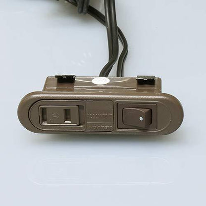 ノア 家具用コンセント（什器用） スイッチ付スライドコンセント 茶 VFFコード2m ワンタッチ式 スイッチ連動メスプラグ付 1200Wまで NSC-5708茶 ノアテック