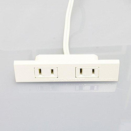ノア 家具用コンセント（什器用） 2ヶ口コンセント 白 VFFコード2m ネジ止め式 1500Wまで NC-1506ネジ用白 ノアテック