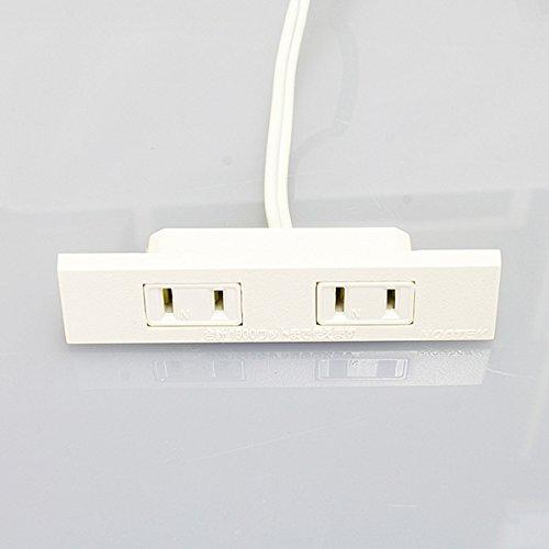 ノア 家具用コンセント（什器用） 2ヶ口コンセント 白 VFFコード2m ネジ止め式 1500Wまで NC-1506ネジ用白 ノアテック
