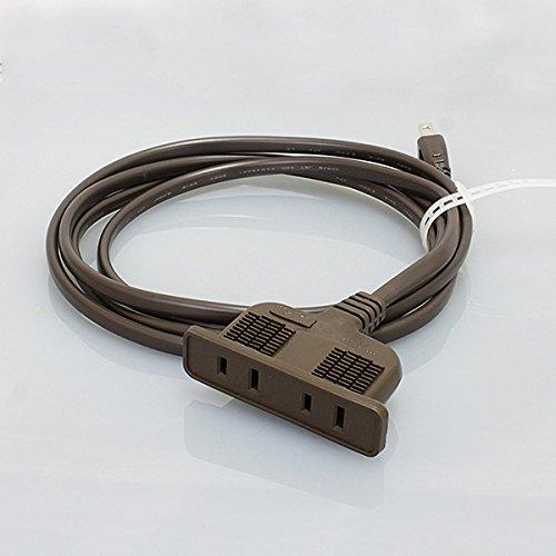 ノア 家具用コンセント（什器用） 2ヶ口コンセント 茶 VCTFKコード2m ワンタッチ式 1500Wまで NC-1502茶 ノアテック