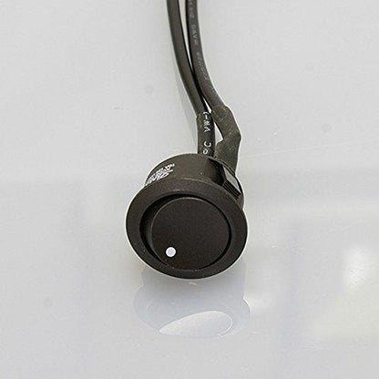 ノア 家具用スイッチ（什器用） 丸形 黒 コード長300mm PC付 ワンタッチ式 定格7A125V NS-86A黒 ノアテック