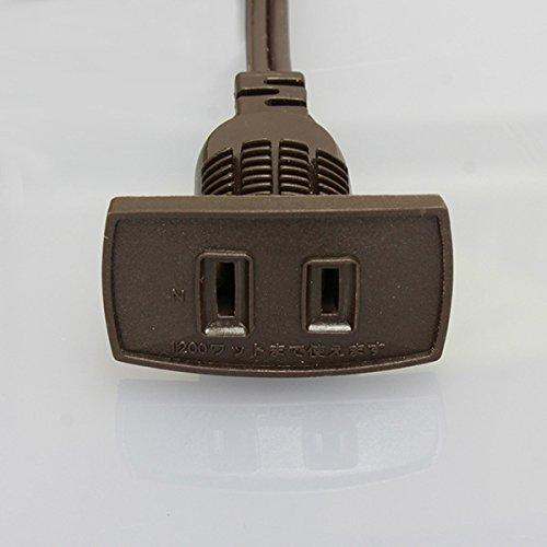 ノア 家具用コンセント（什器用） 1ヶ口コンセント 茶 VFFコード1.5m ワンタッチ式 丸穴タイプ 1200Wまで NC-1212茶 ノアテック