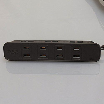 ノア 家具用コンセント（什器用） 4ヶ口コンセント 黒 VFFコード1.9m ワンタッチ式 1500Wまで NC1517黒 ノアテック