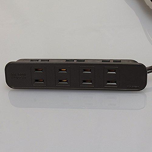 ノア 家具用コンセント（什器用） 4ヶ口コンセント 黒 VFFコード1.9m ワンタッチ式 1500Wまで NC1517黒 ノアテック