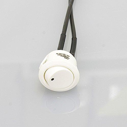 ノア NOATEK(ノアテック) 家具用スイッチ（什器用） 丸形 白 コード長300mm PC付 ワンタッチ式 定格7A125V NS-86A白