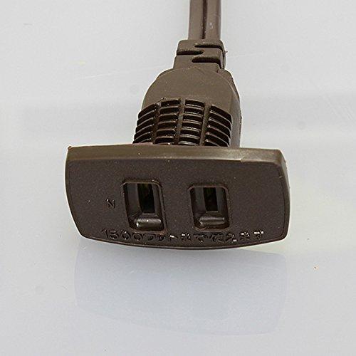 ノア 家具用コンセント（什器用） 1ヶ口コンセント 茶 VFFコード1.5m ワンタッチ式 丸穴タイプ 1500Wまで NC-1515茶 ノアテック