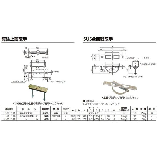 杉田エース ACE (162-121) SUS 全回転取手 中