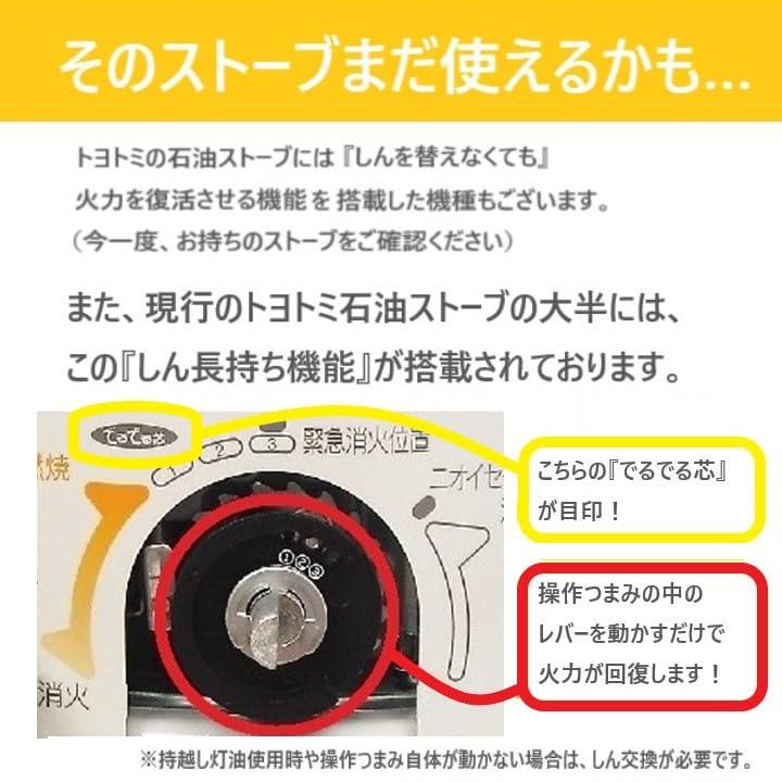 トヨトミ TOYOTOMI 石油ストーブ用替えしん 純正品 替え芯 TTS-124 (第124種) トヨ耐熱しん 1個