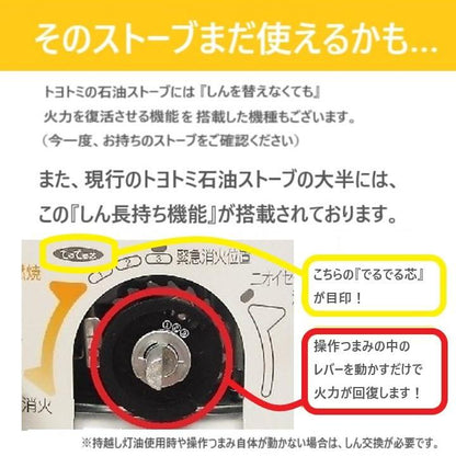 トヨトミ TOYOTOMI 石油ストーブ用替えしん 純正品 替え芯 TTS-124 (第124種) トヨ耐熱しん 1個