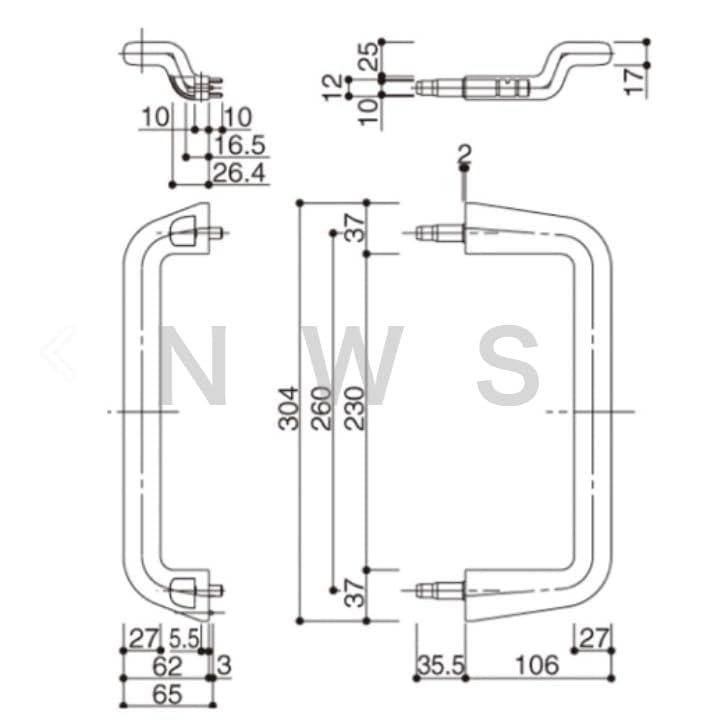 YKKAP 交換用部品 大型引手(ねじ同梱)(HH-2K-30656) YW:ホワイト 浴室 交換 引戸 純正 サニーセーフ