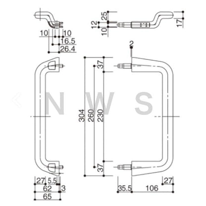 YKKAP 交換用部品 大型引手(ねじ同梱)(HH-2K-30656) YW:ホワイト 浴室 交換 引戸 純正 サニーセーフ